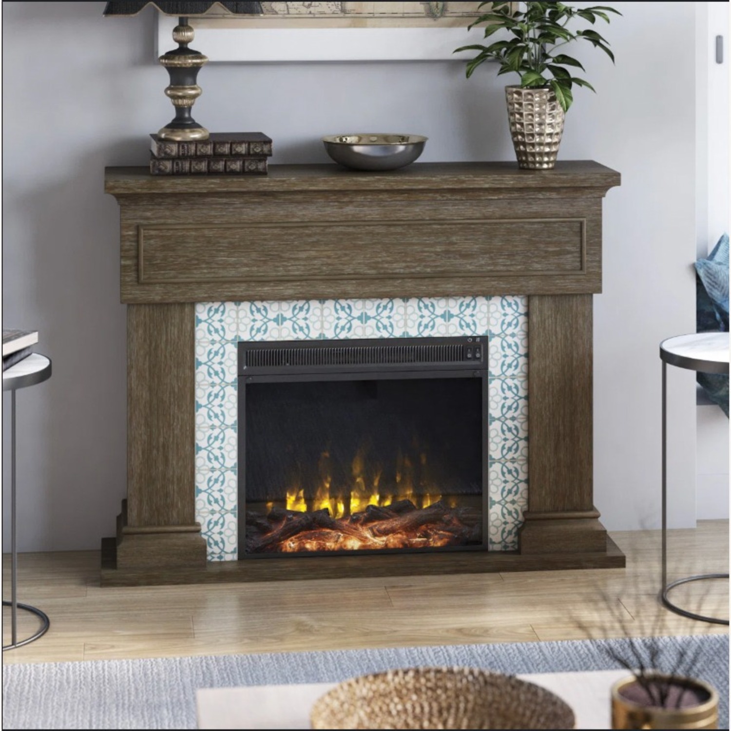 Griffis TV Stand/Electric Fireplace with Heater - image-3
