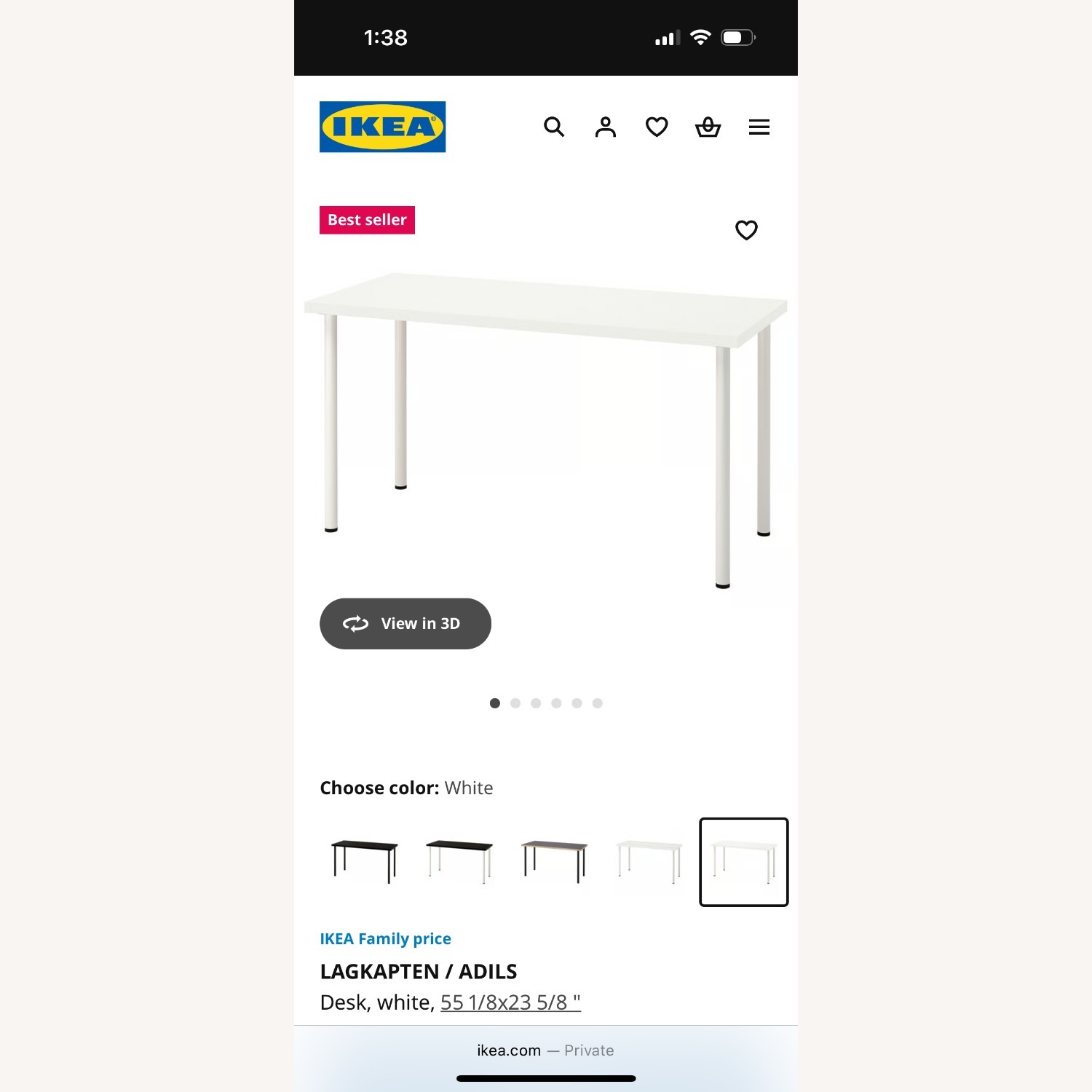 IKEA Lagkapten  White Desk  - image-2