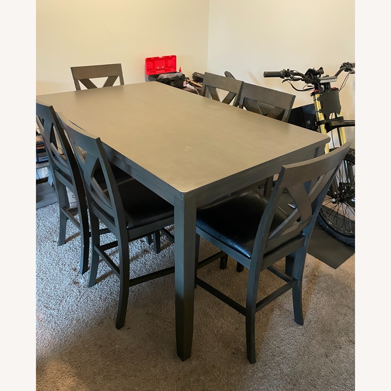 Solid Wood Table 6 Seater with Chairs - image-3