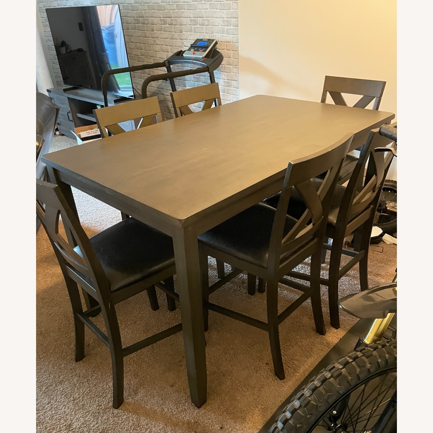 Solid Wood Table 6 Seater with Chairs - image-2