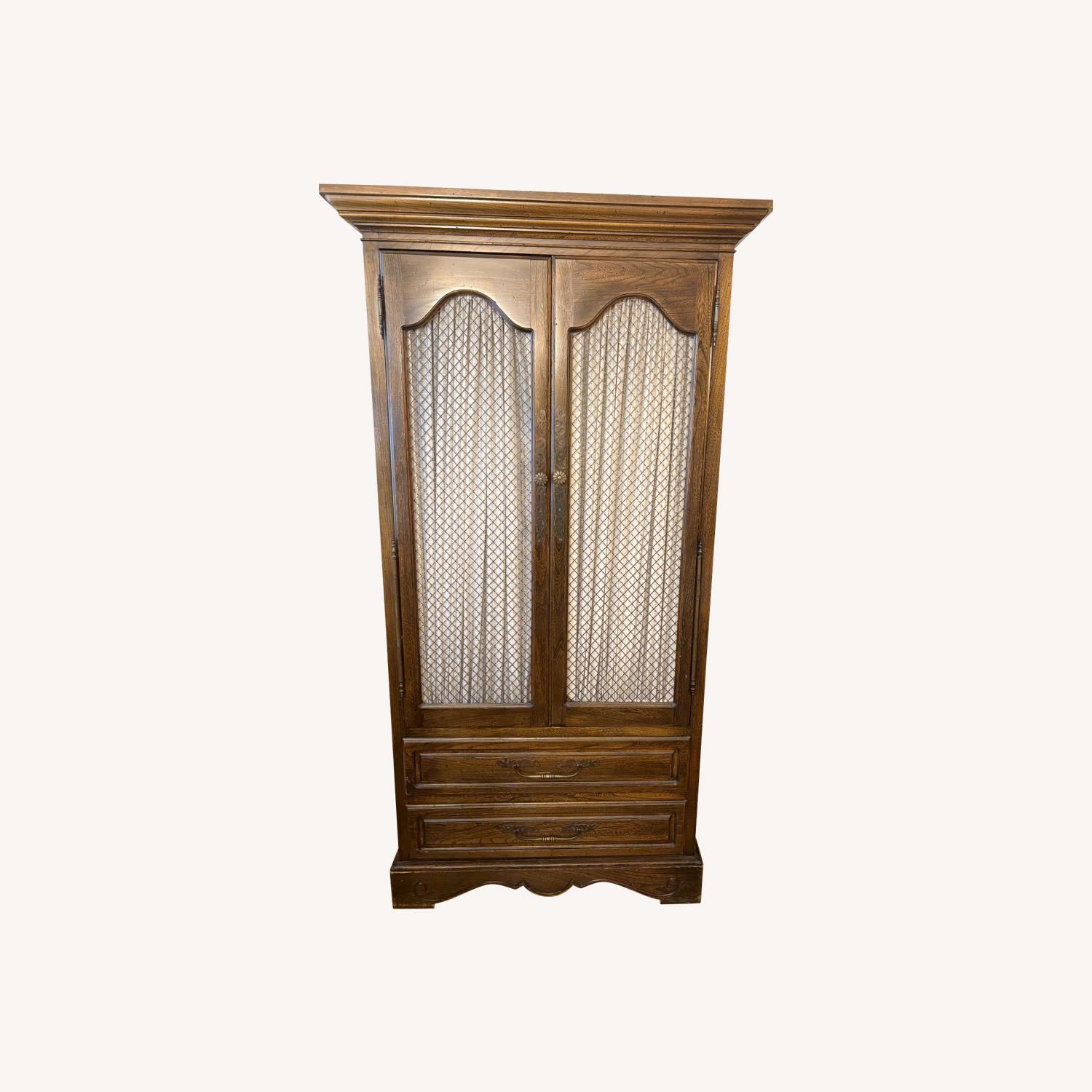 Antique Wood Armoire - image-0