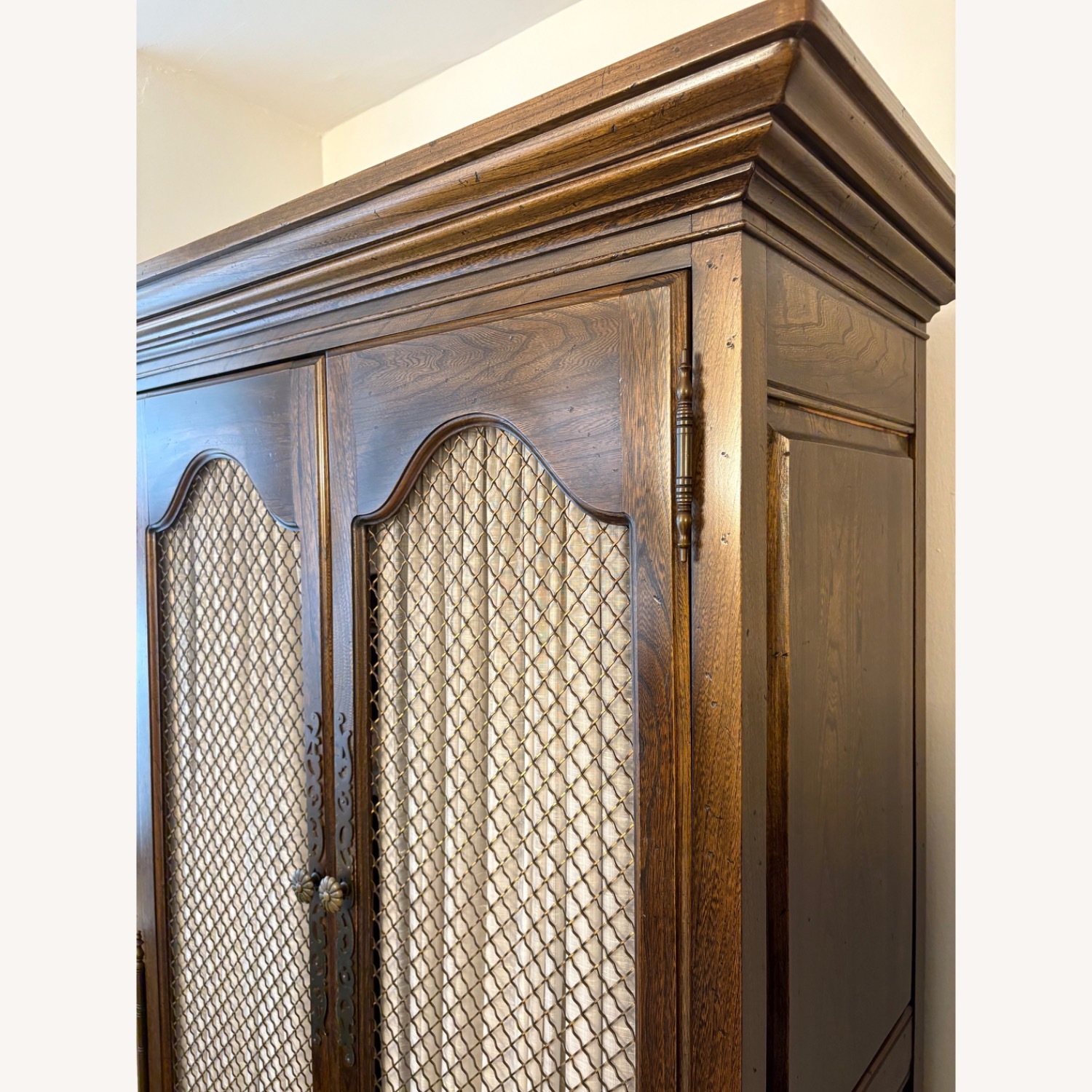 Antique Wood Armoire - image-2