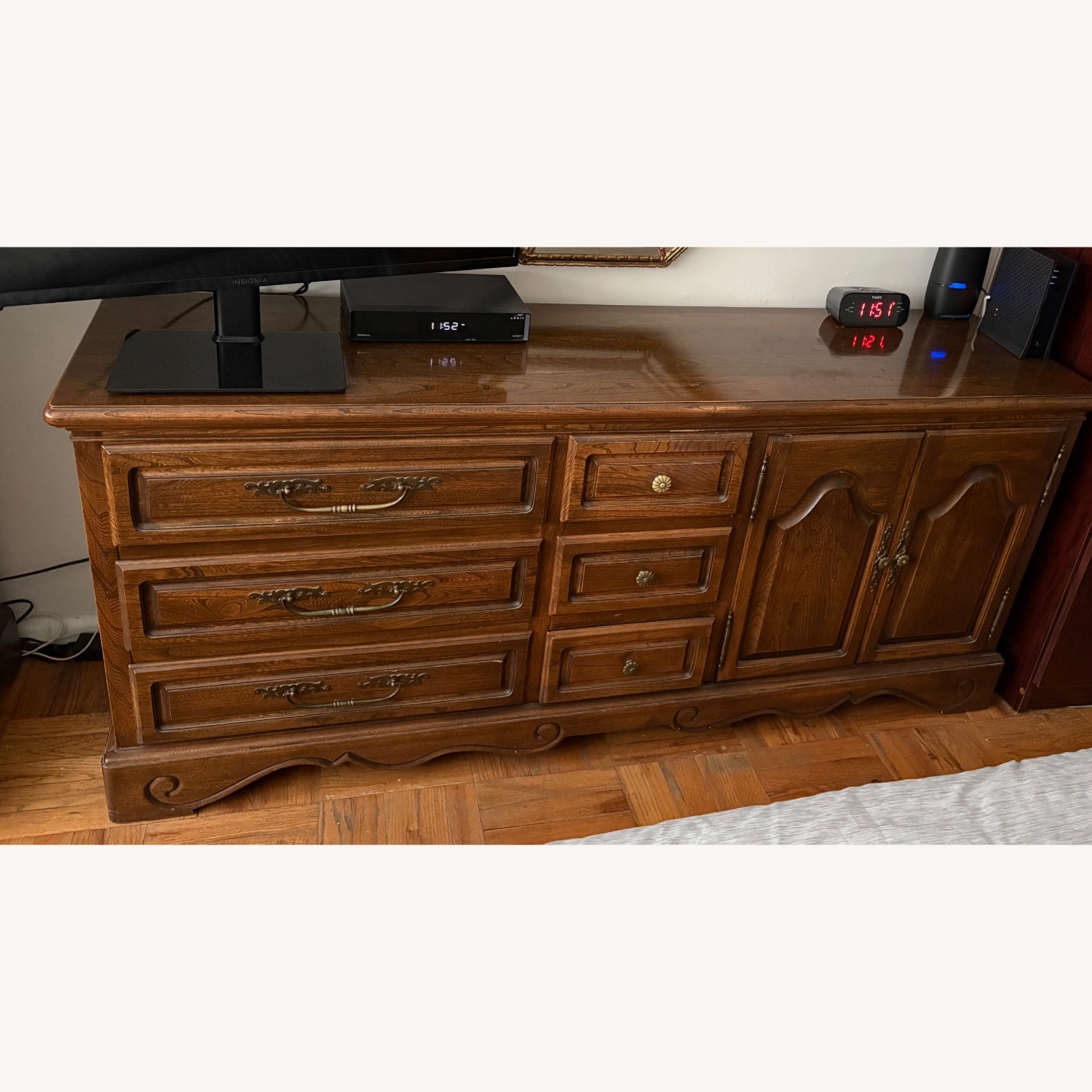 Antique Wood Dresser - image-2