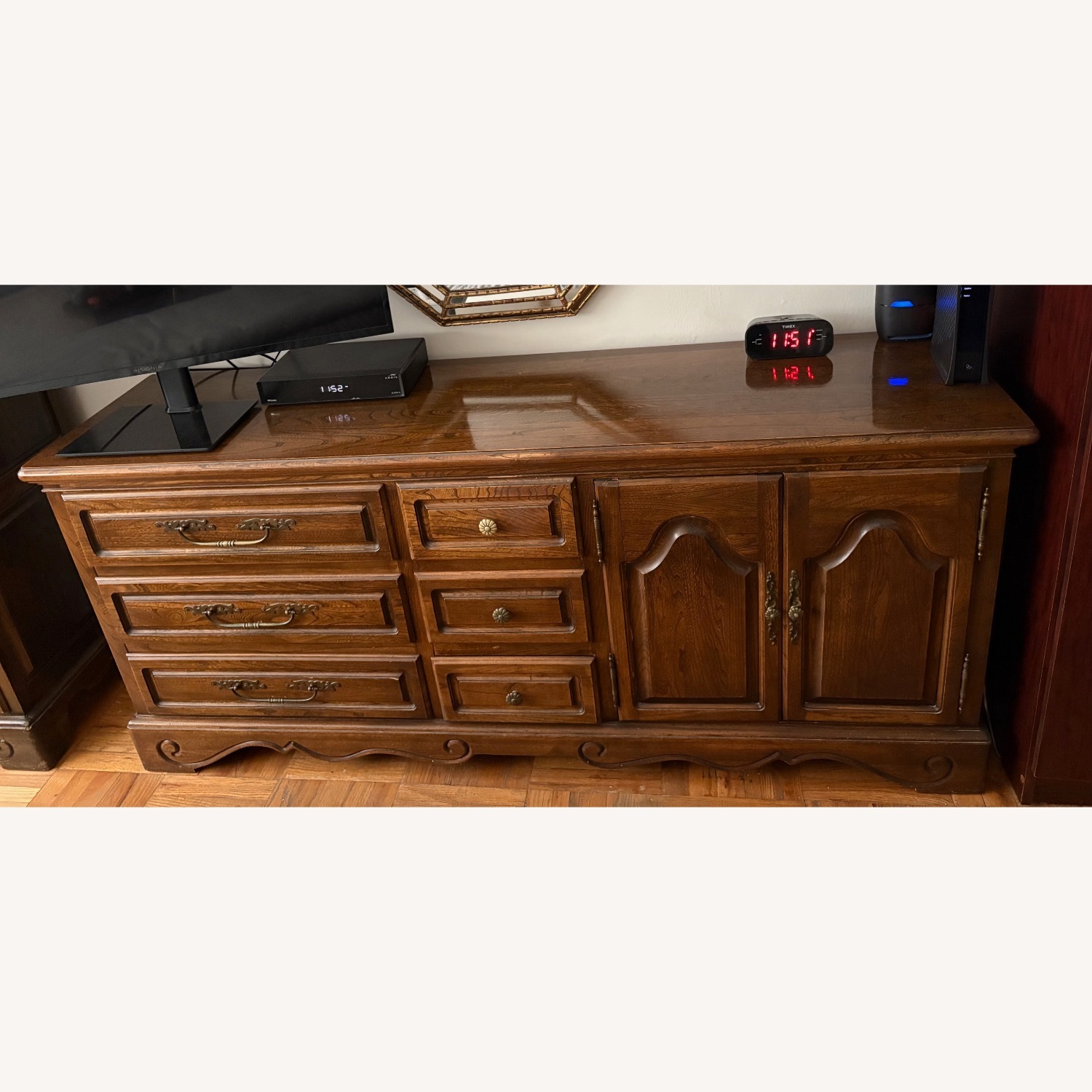 Antique Wood Dresser - image-1