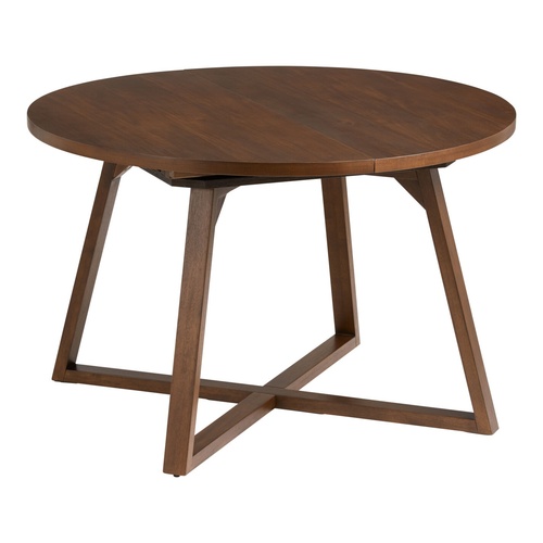 Used World Market Round Expandable Wood Dining Table for sale on AptDeco