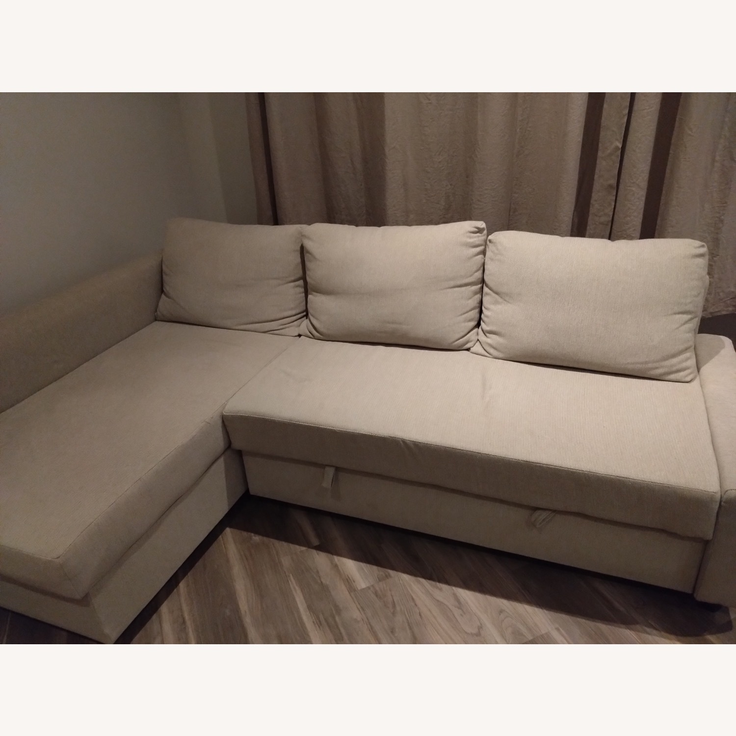IKEA FRIHETEN/KLAGSHAMN Sleeper Sectional 3 Seats with Storage - image-1