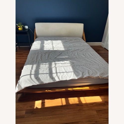 Used CB2 Drommen Acacia Wood Queen Bed for sale on AptDeco
