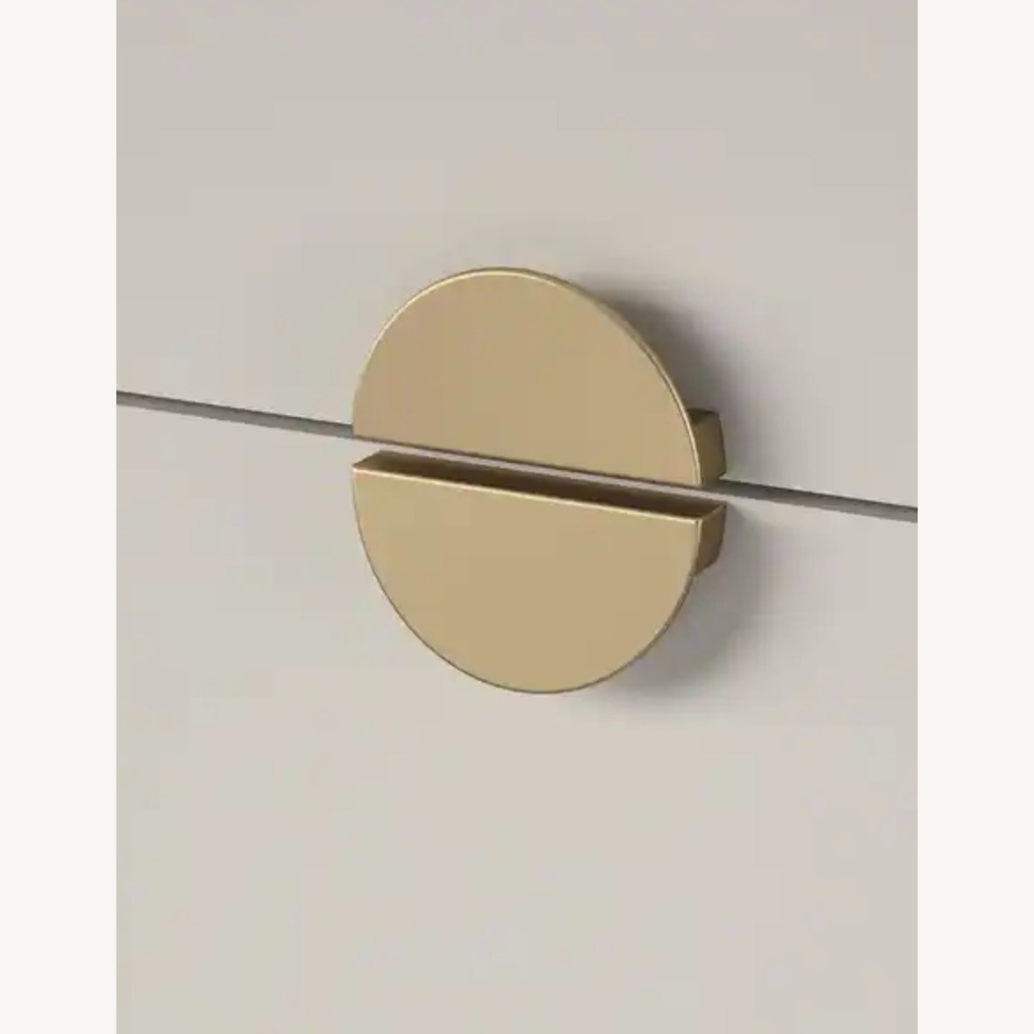 5 Drawer Dresser in White/Taupe/Gold - image-3