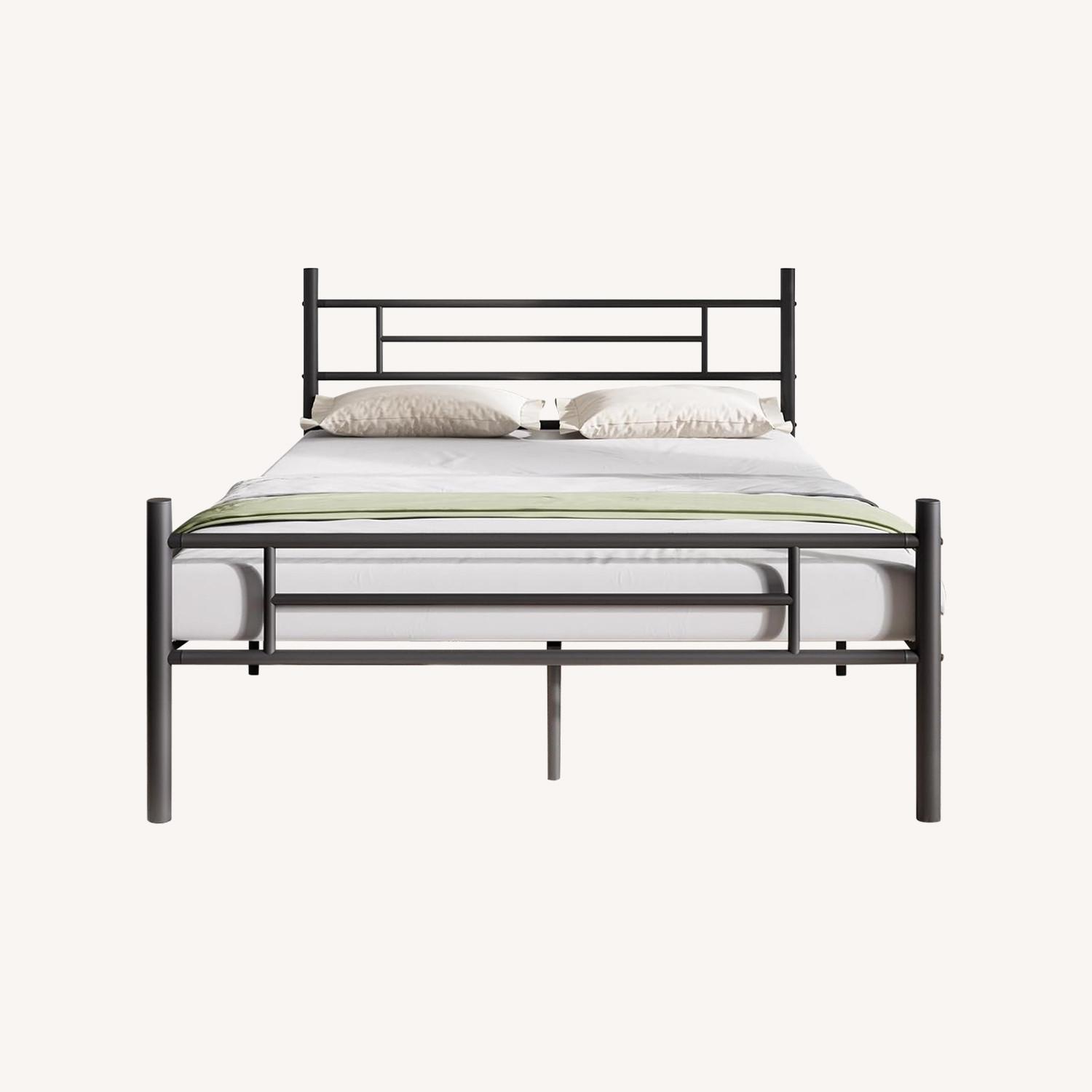Full Size Bed Frame with Headboard and Footboard - image-0