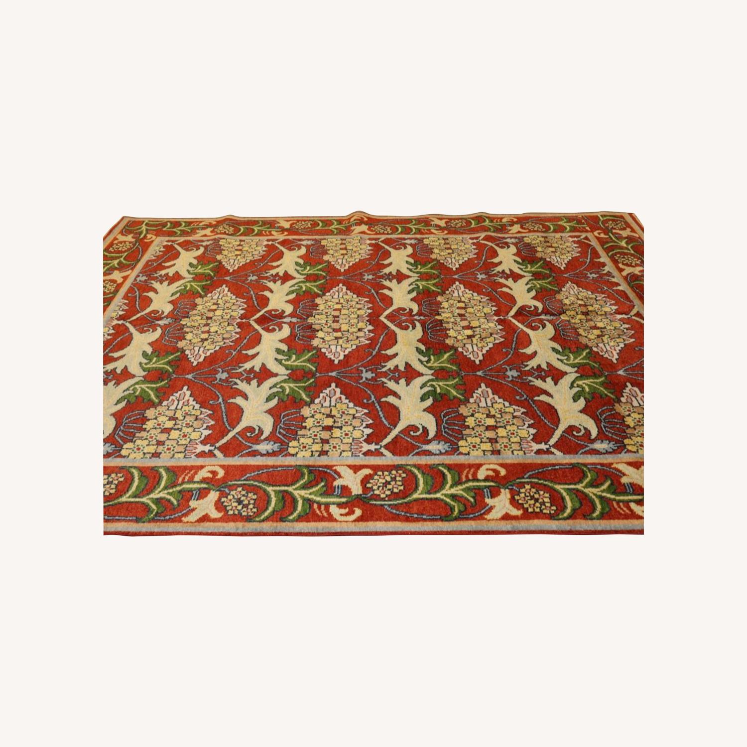 William Morris Design arts and Crafts Oushak Rug - image-0
