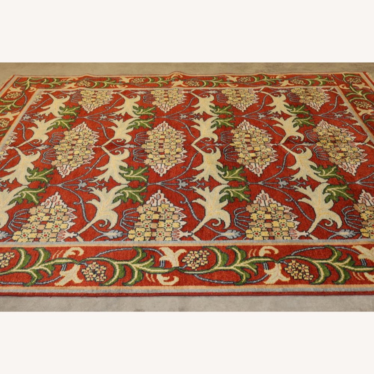William Morris Design arts and Crafts Oushak Rug - image-6