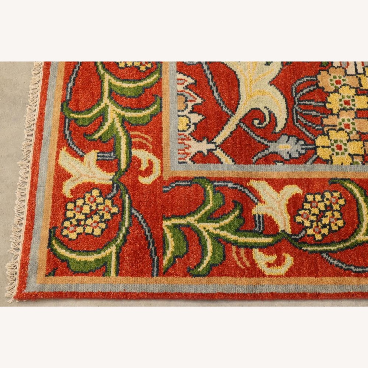 William Morris Design arts and Crafts Oushak Rug - image-1