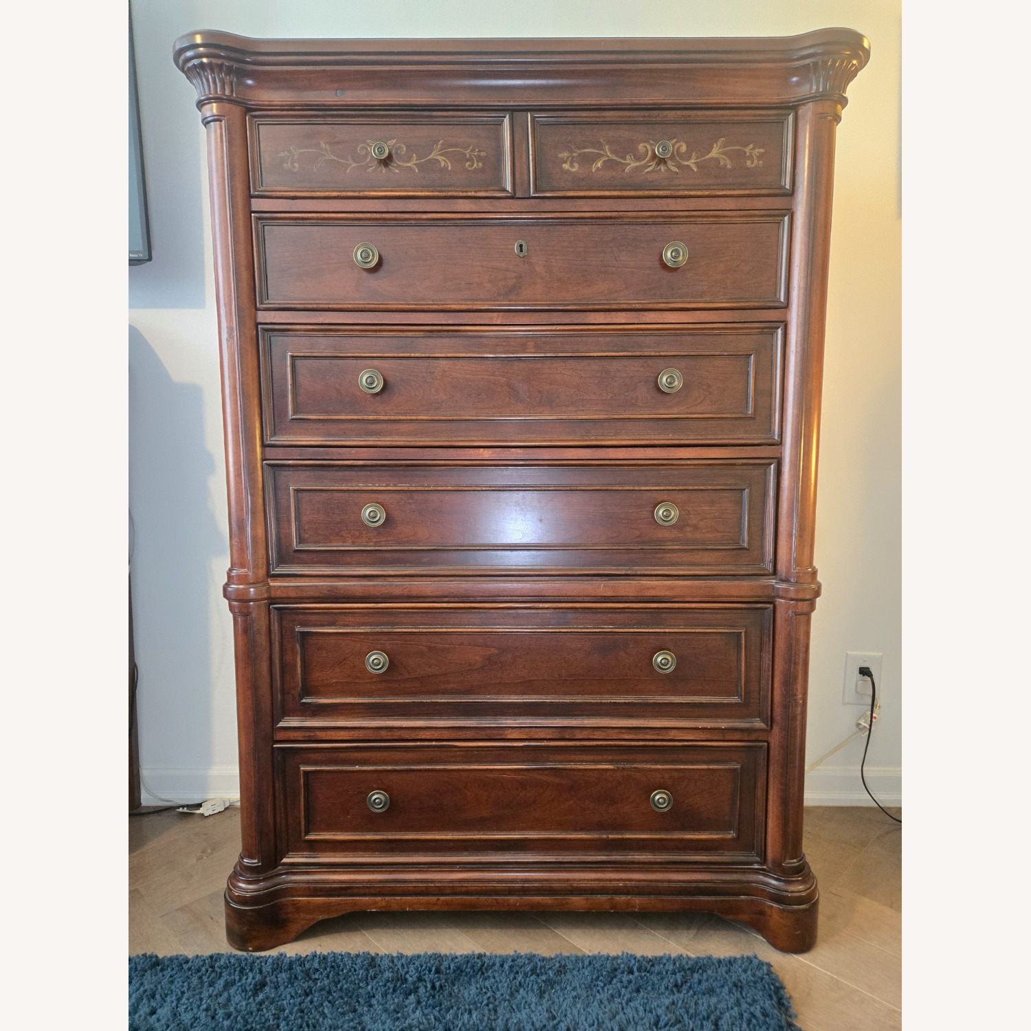 7-Drawer Traditional Dresser Espresso Finish - image-1