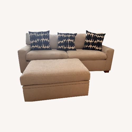 Used Mitchell Gold + Bob Williams Queen Sleeper Sofa with Ottoman  for sale on AptDeco