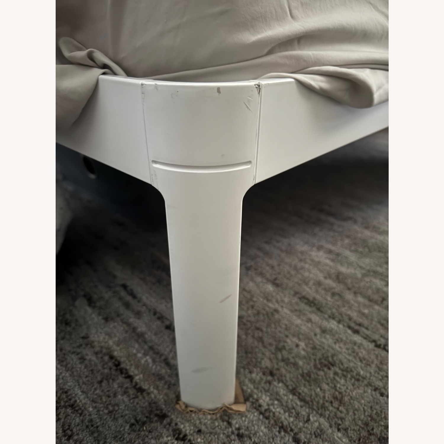 DWR Min Bed Frame – White Base, Walnut Headboard - image-3