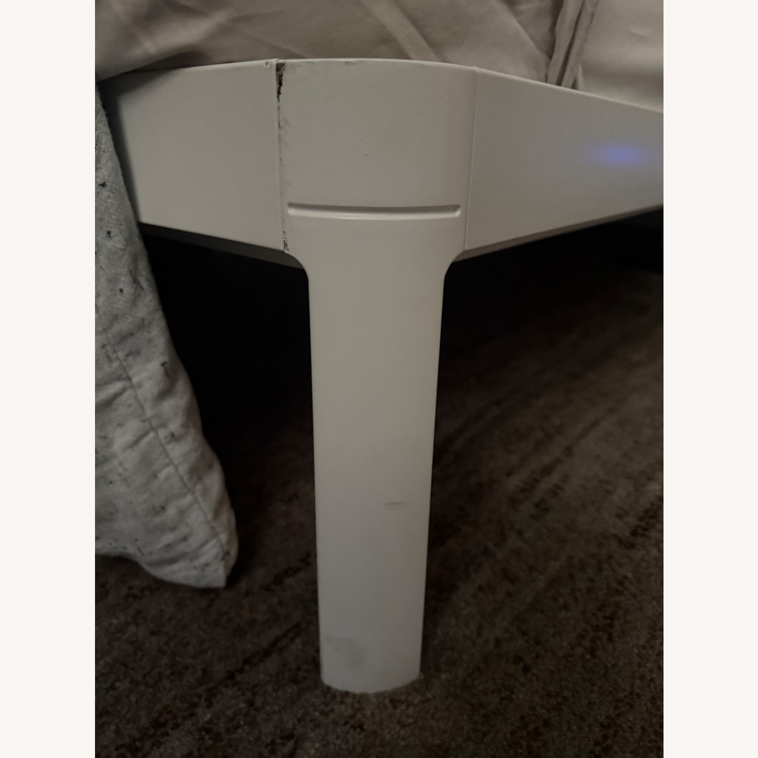 DWR Min Bed Frame – White Base, Walnut Headboard - image-4