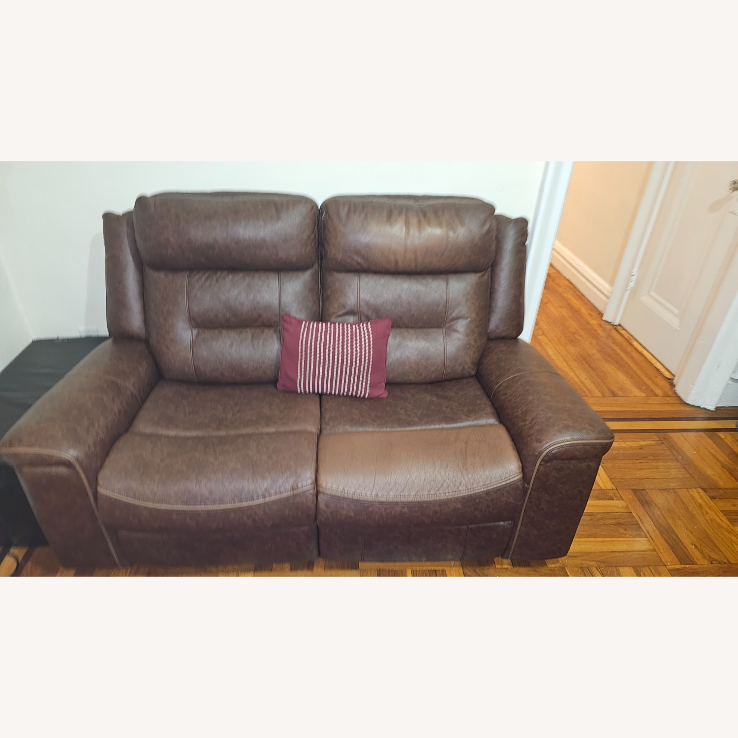 Brown Leather Sofa  - image-1