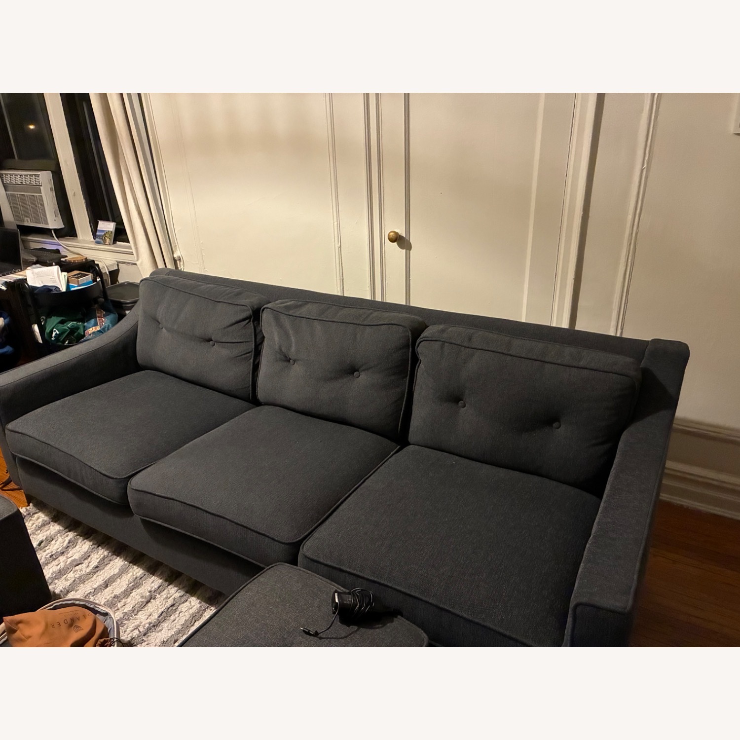 IKEA FROSLOV Dark Gray 3-Seat Sofa - image-1
