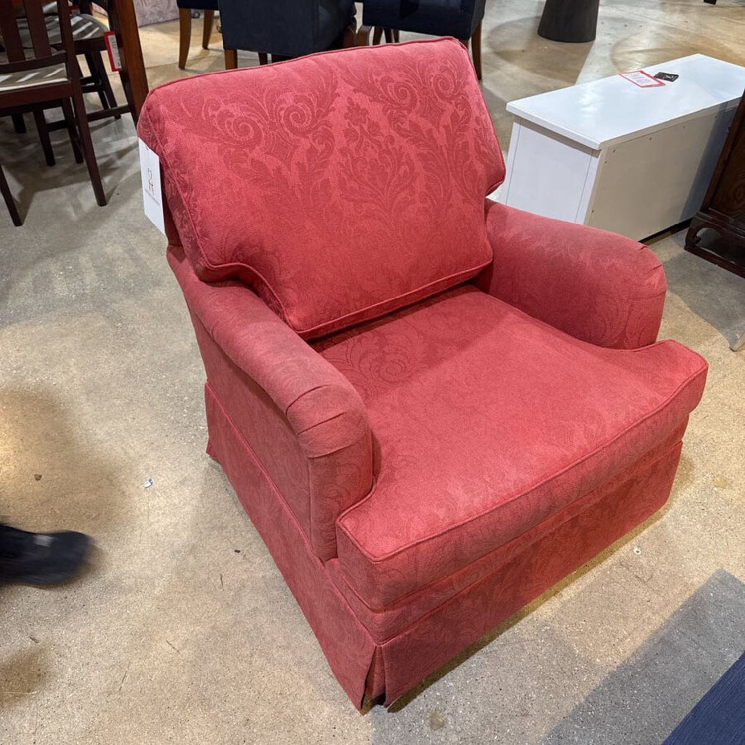 Ethan Allen Patterned Skirted Rocker - image-2