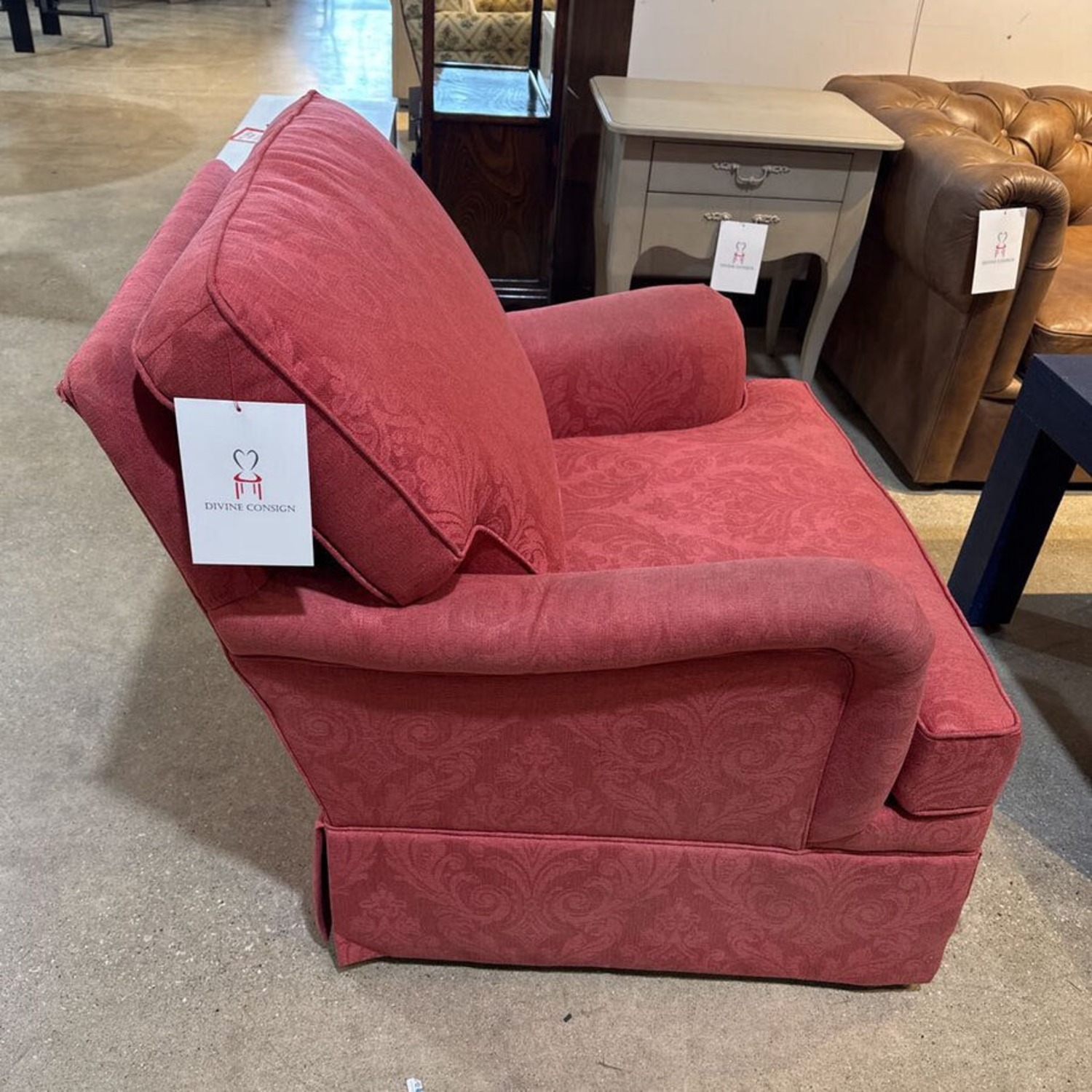 Ethan Allen Patterned Skirted Rocker - image-3