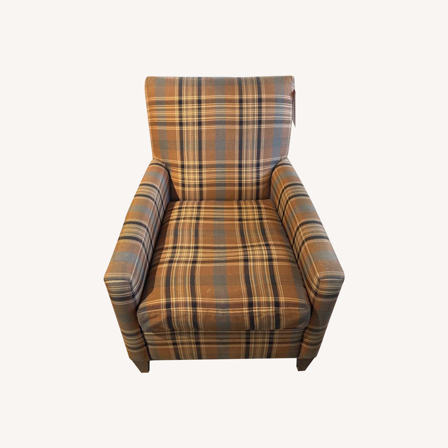 Crate & Barrel Plaid Cameo Armchair - image-0
