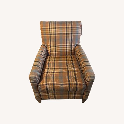 Used Crate & Barrel Plaid Cameo Armchair for sale on AptDeco