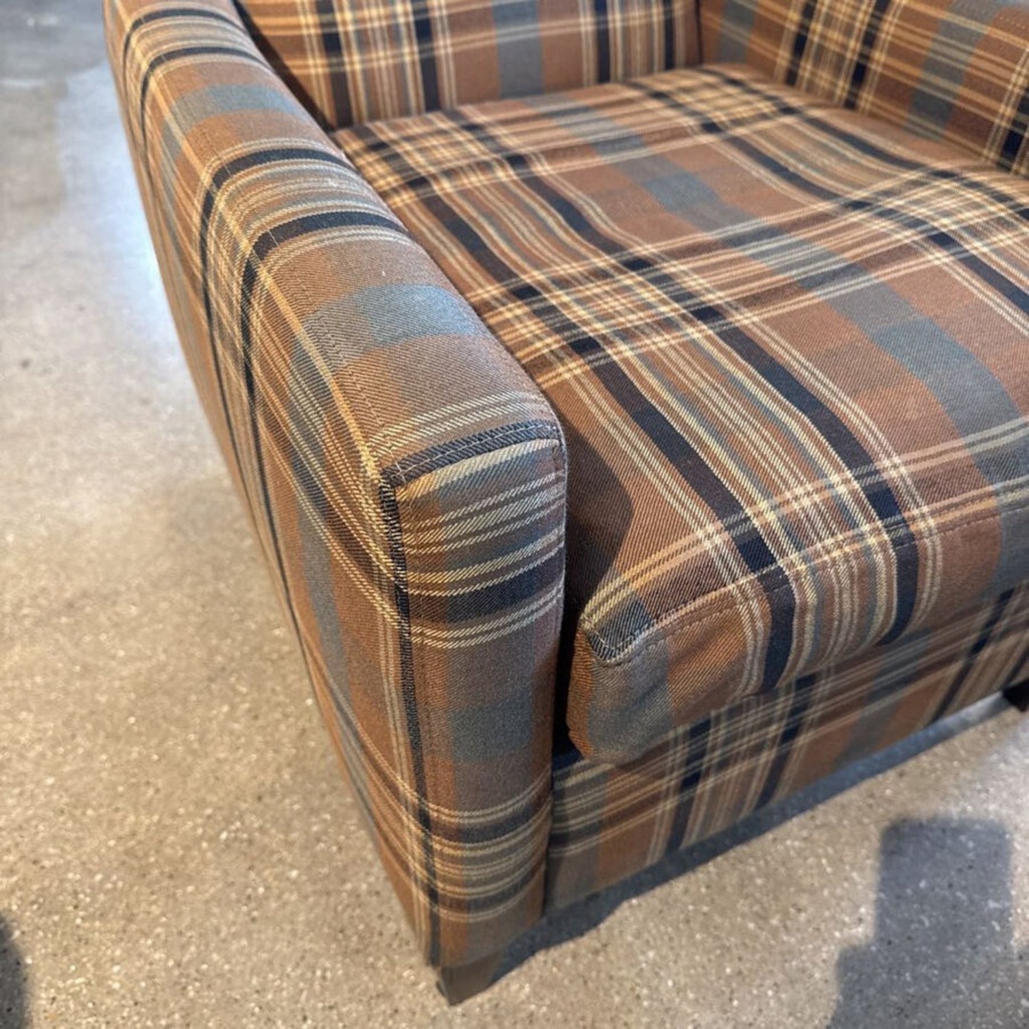 Crate & Barrel Plaid Cameo Armchair - image-6