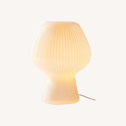Used West Elm Ribbed Glass Table Lamp (13") for sale on AptDeco