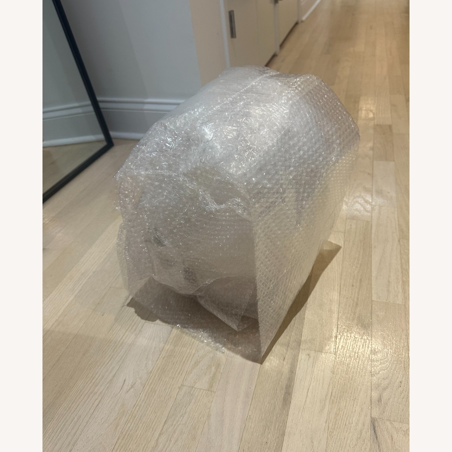 West Elm Ribbed Glass Table Lamp (13") - image-3