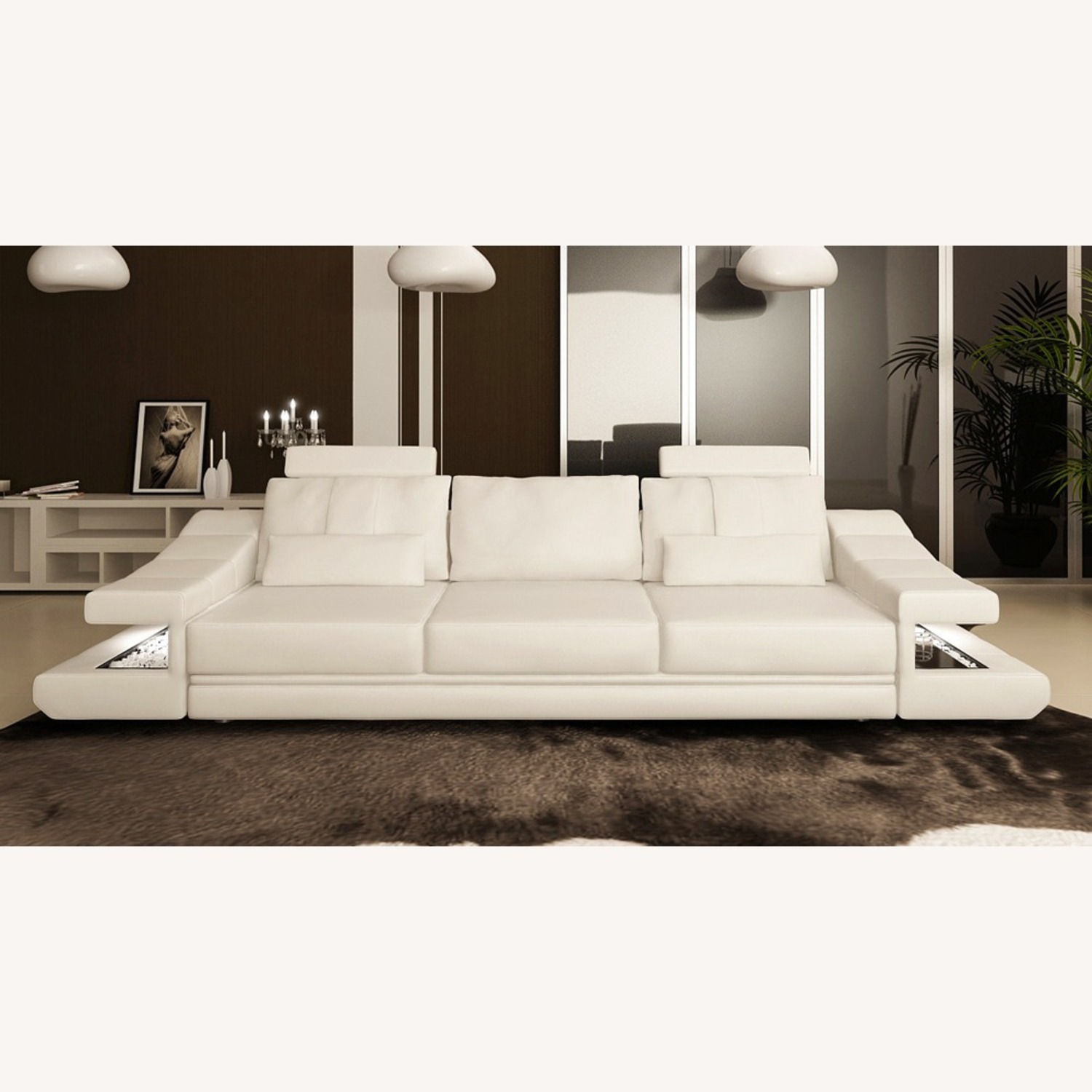 3-Seater Sofa Leather Chicago BULLHOFF - image-0