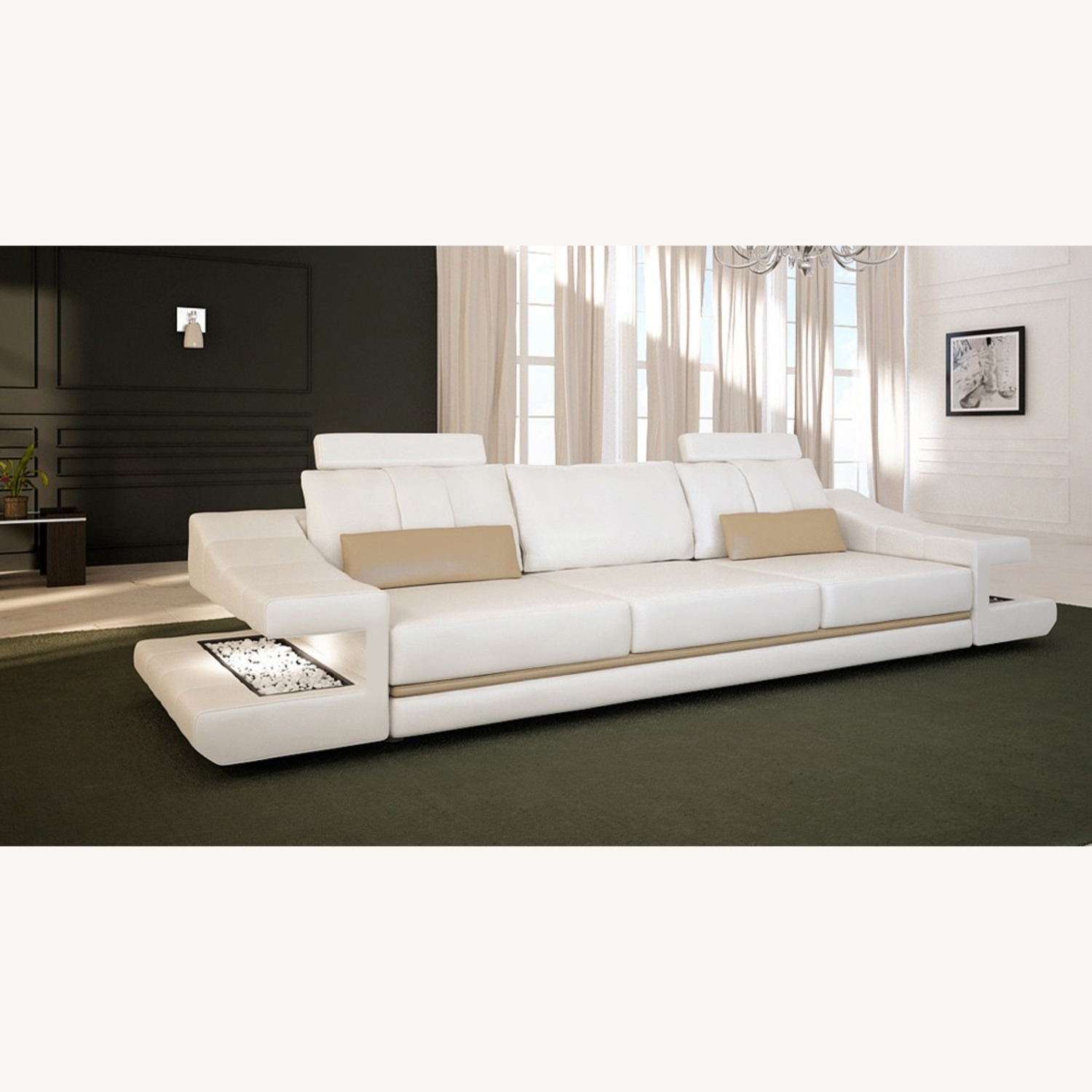 3-Seater Sofa Leather Chicago BULLHOFF - image-1