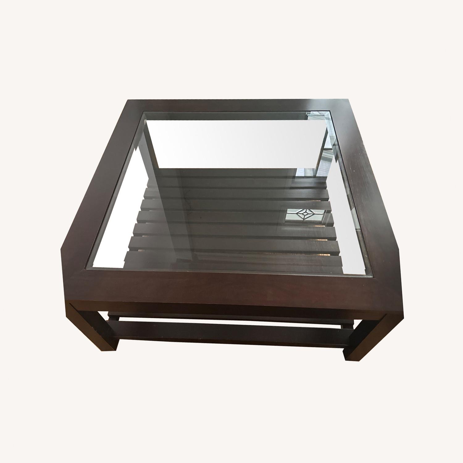 Coffee Table With Basket - image-0