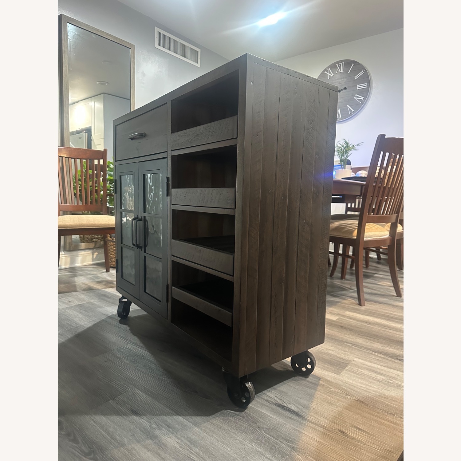 Dark Brown Hammary Bar Trolley, Made in Vietnam  - image-3