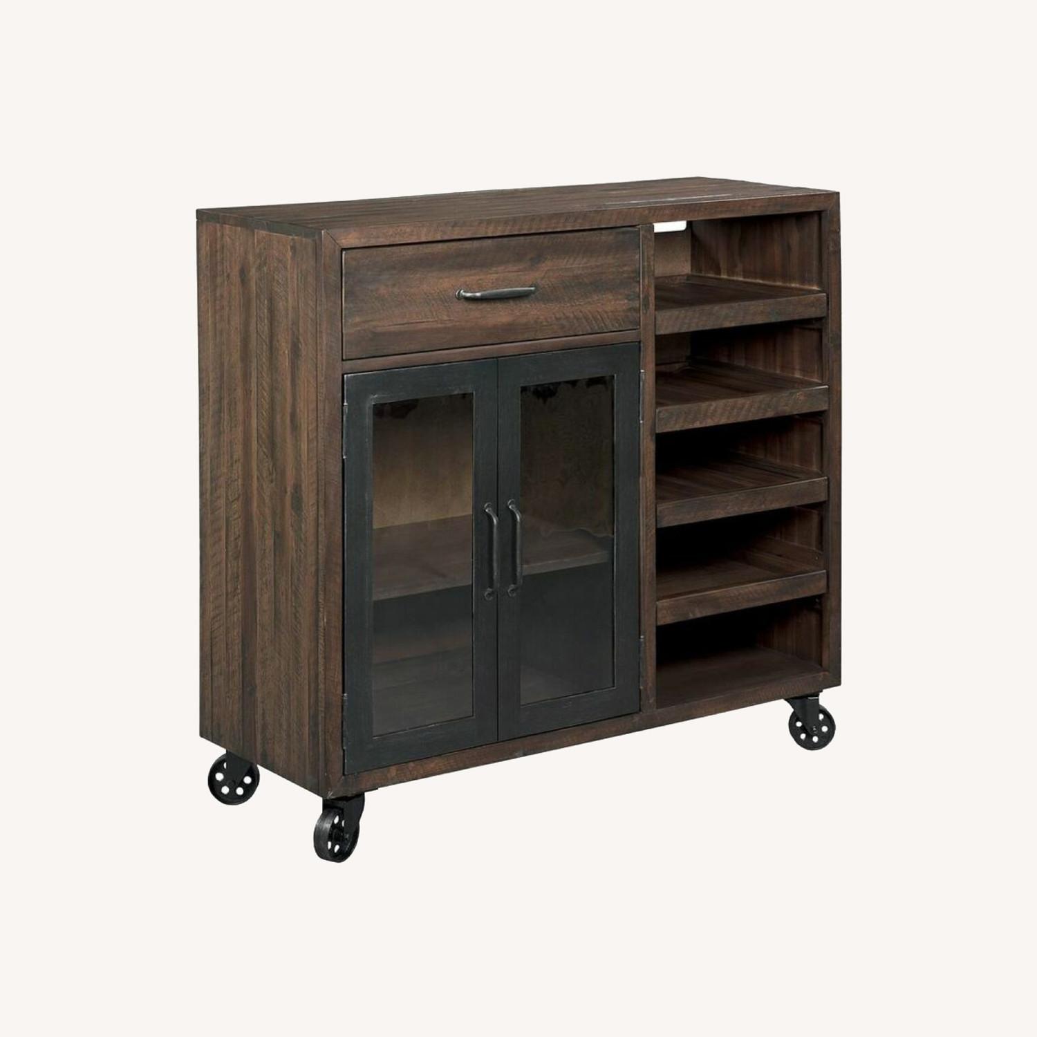Dark Brown Hammary Bar Trolley, Made in Vietnam  - image-0
