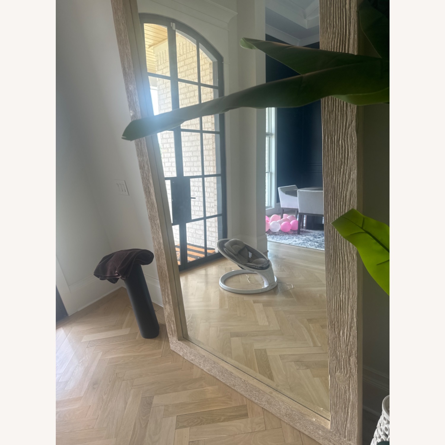 RH Cast Metal Leaner Mirror - Brass - image-2