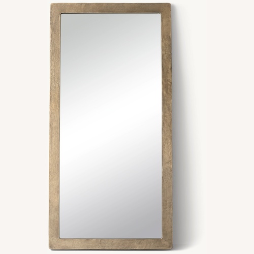 Used RH Cast Metal Leaner Mirror - Brass for sale on AptDeco