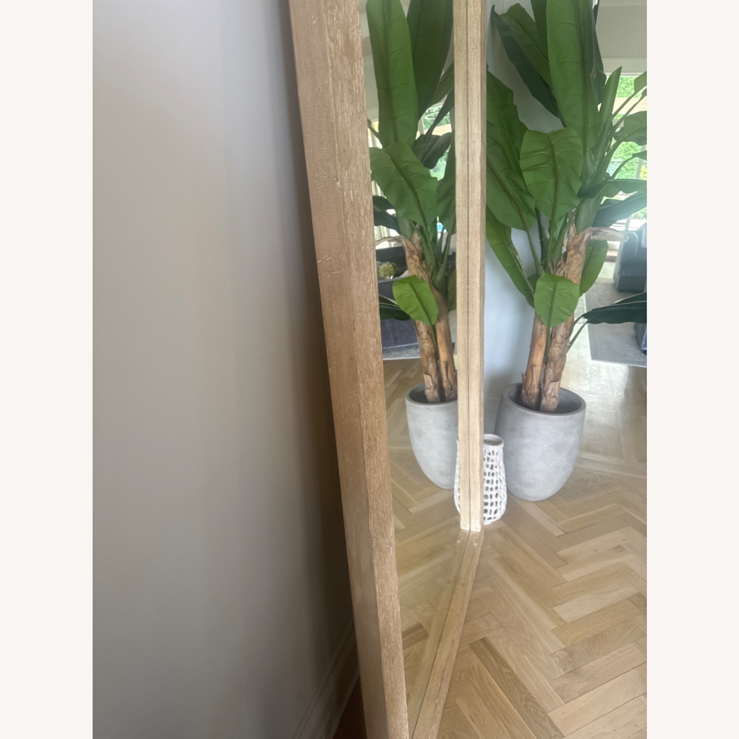 RH Cast Metal Leaner Mirror - Brass - image-3