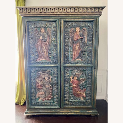 Used Spanish Carved Armoire - Apostles & Angels  for sale on AptDeco