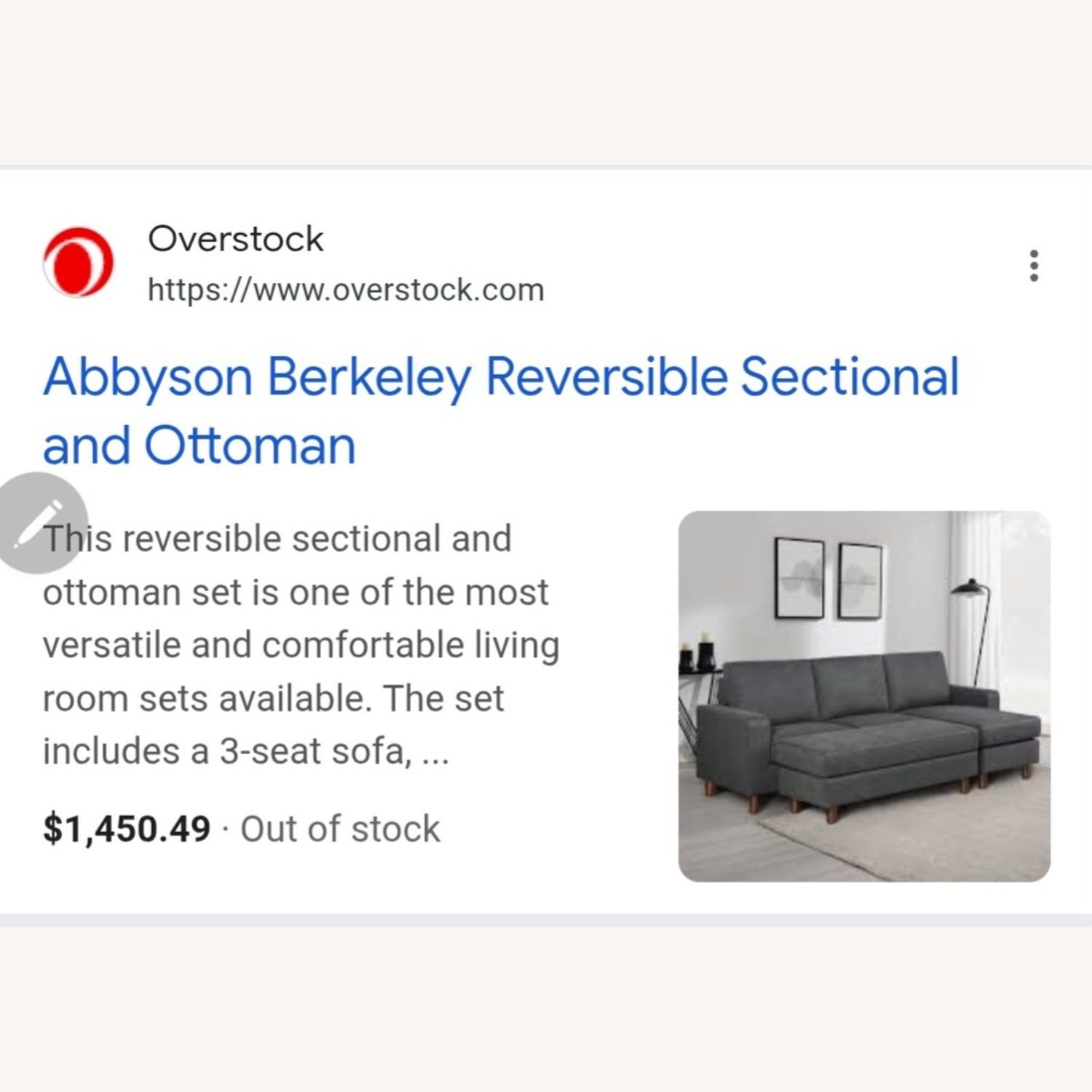 Abbyson Berkeley Reverisible W Ottoman - image-1
