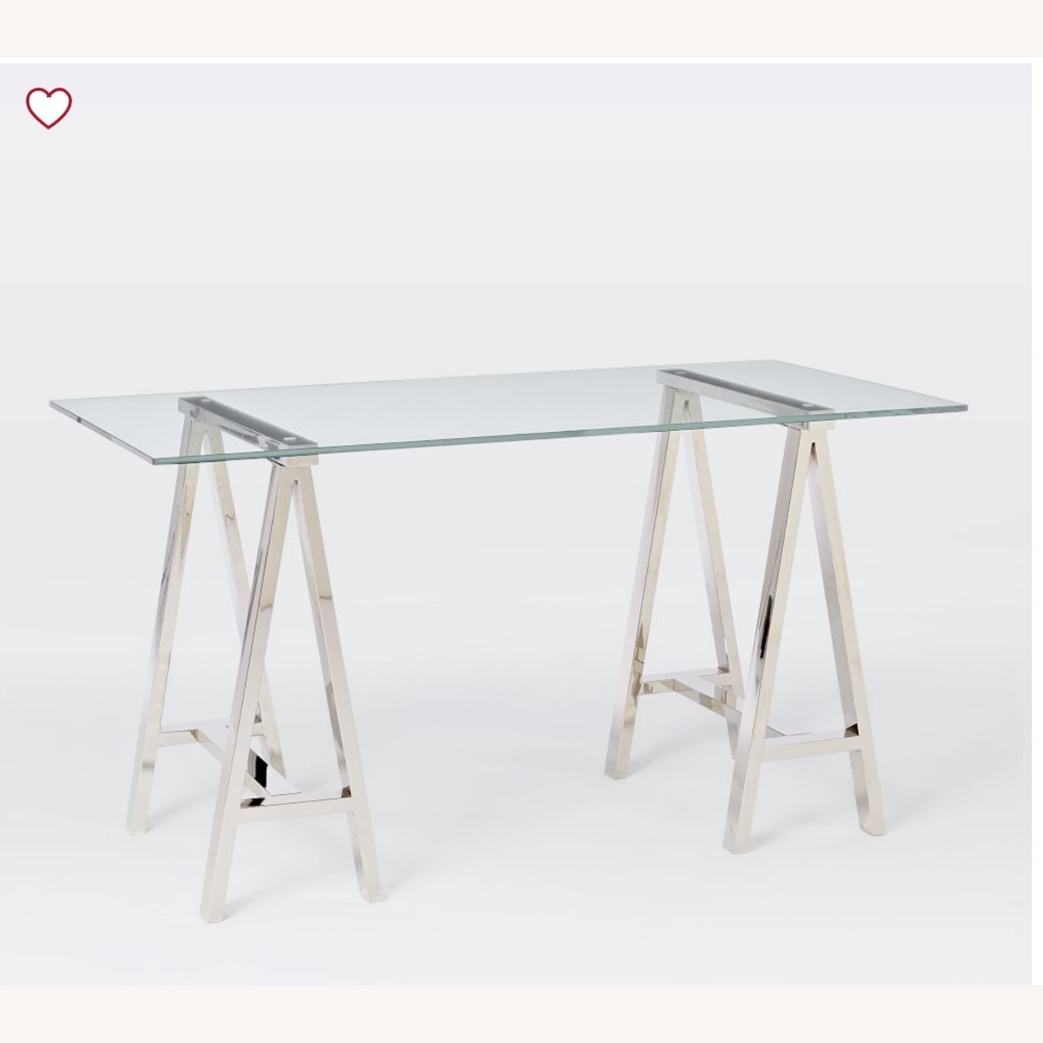 West Elm Cross-Base Desk Polished Nickel - image-5