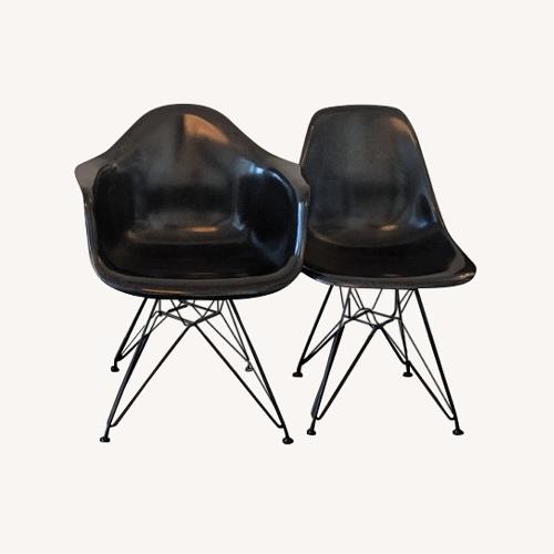 Used 6x Black Eames DSR Chairs by Vitra for sale on AptDeco