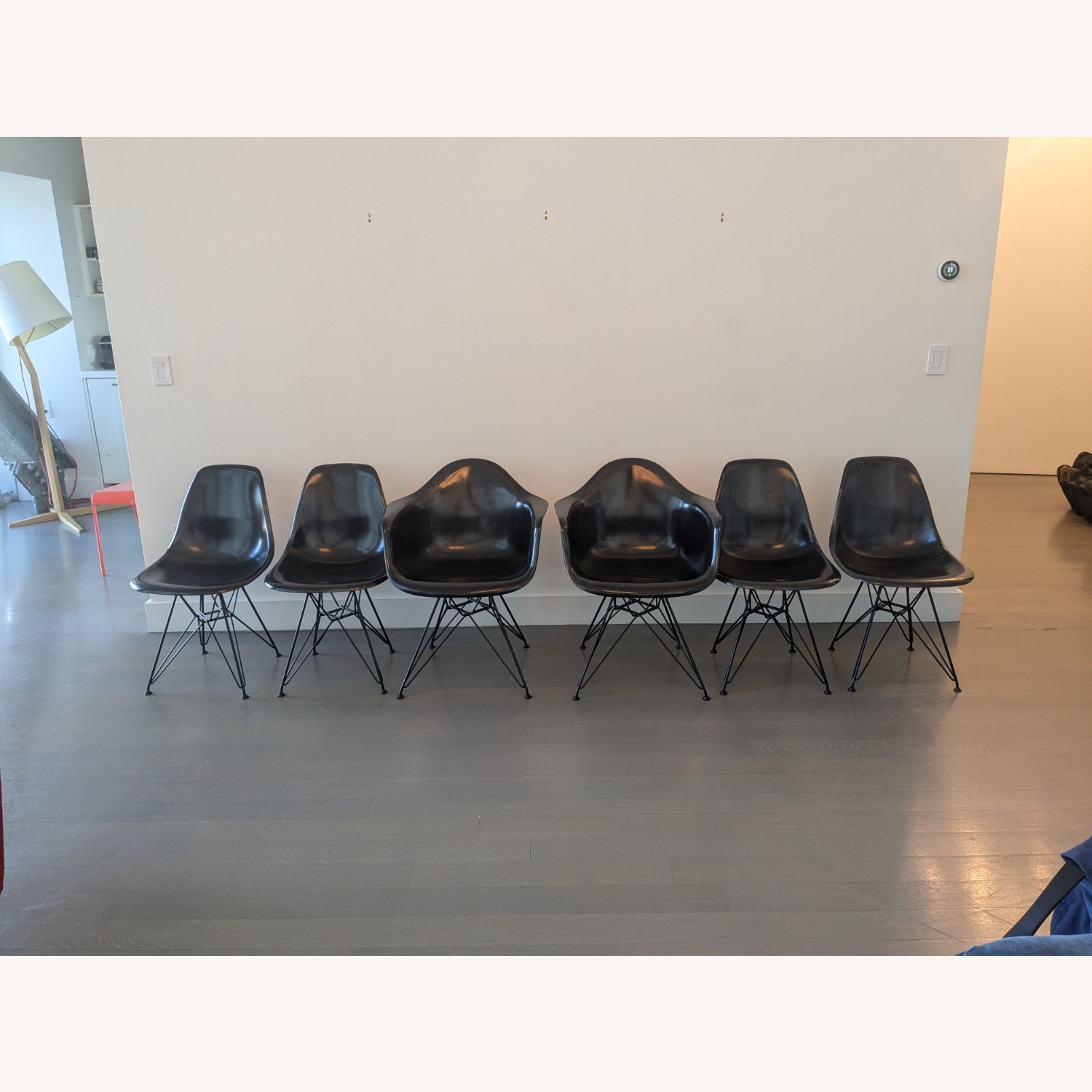 6x Black Eames DSR Chairs by Vitra - image-1