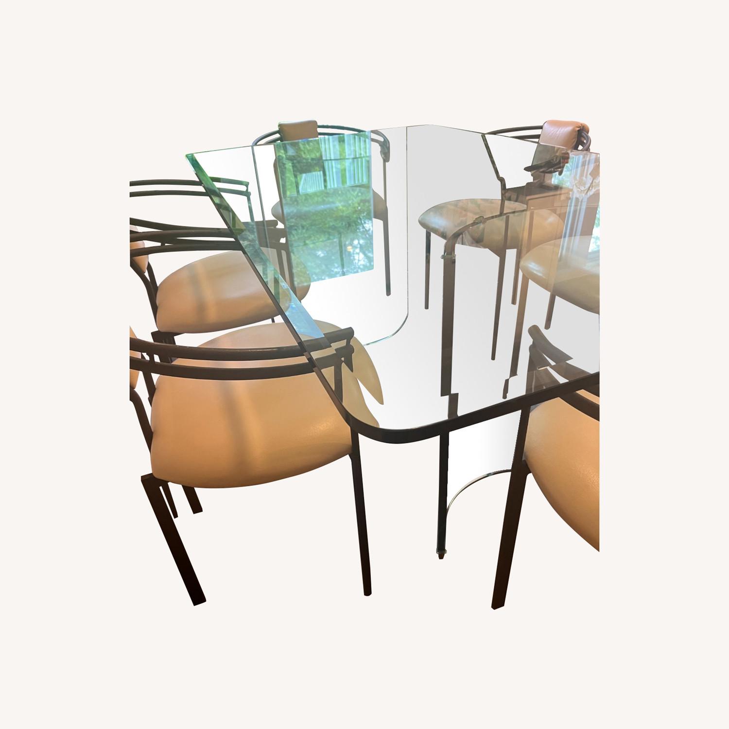 Contemporary Glass Dining Room Set - image-0