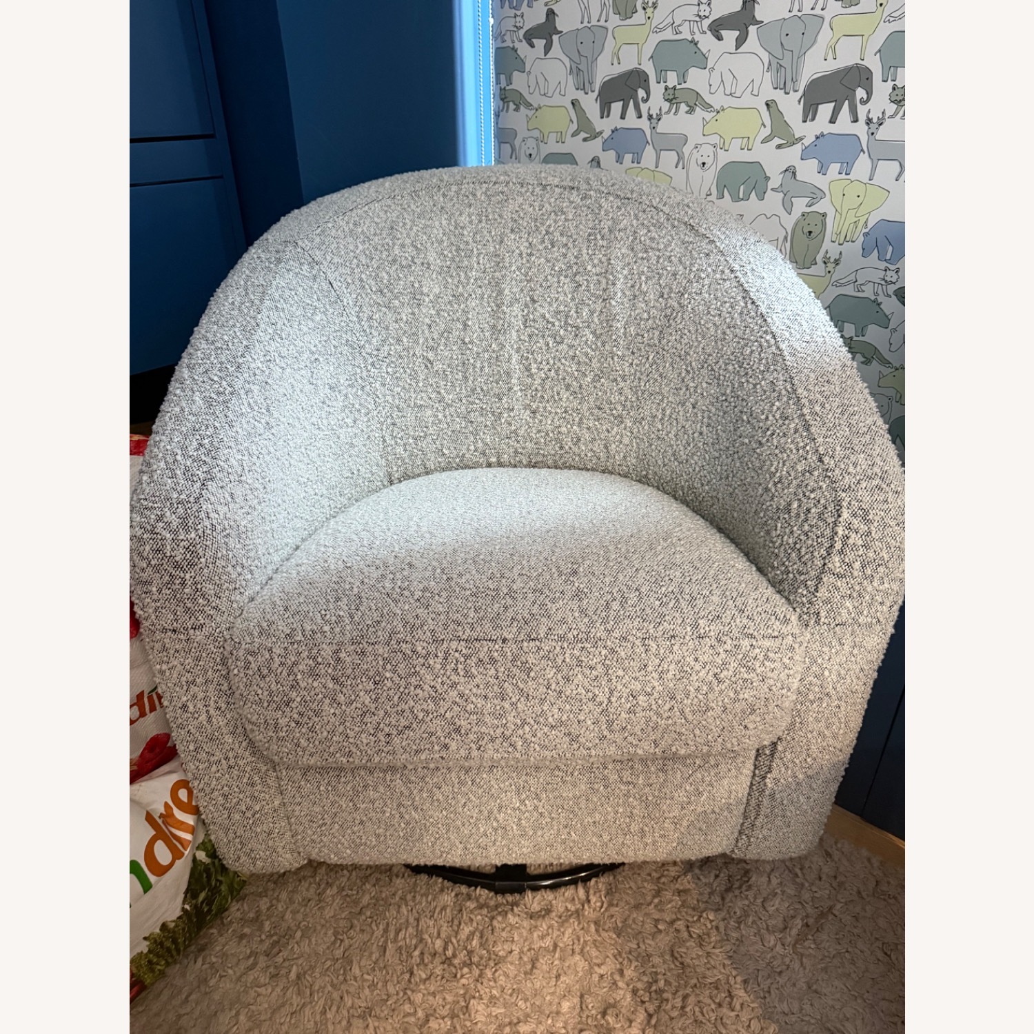 Gray Babyletto Madison Swivel Glider - image-1