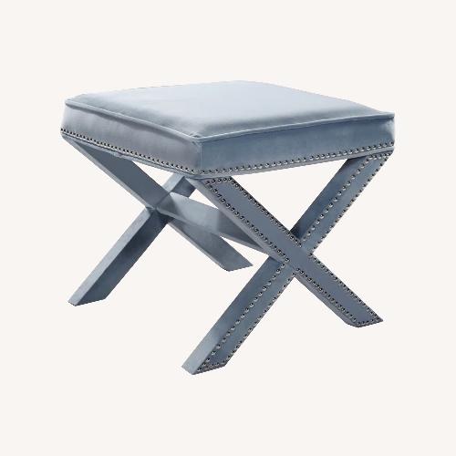 Used Wayfair Norfolk Velvet Ottoman for sale on AptDeco