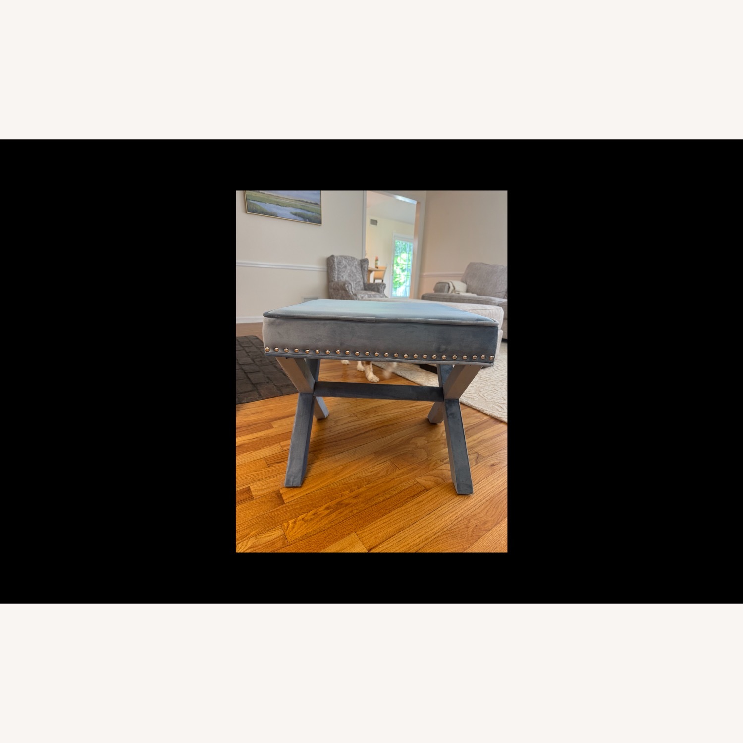 Wayfair Norfolk Velvet Ottoman - image-1