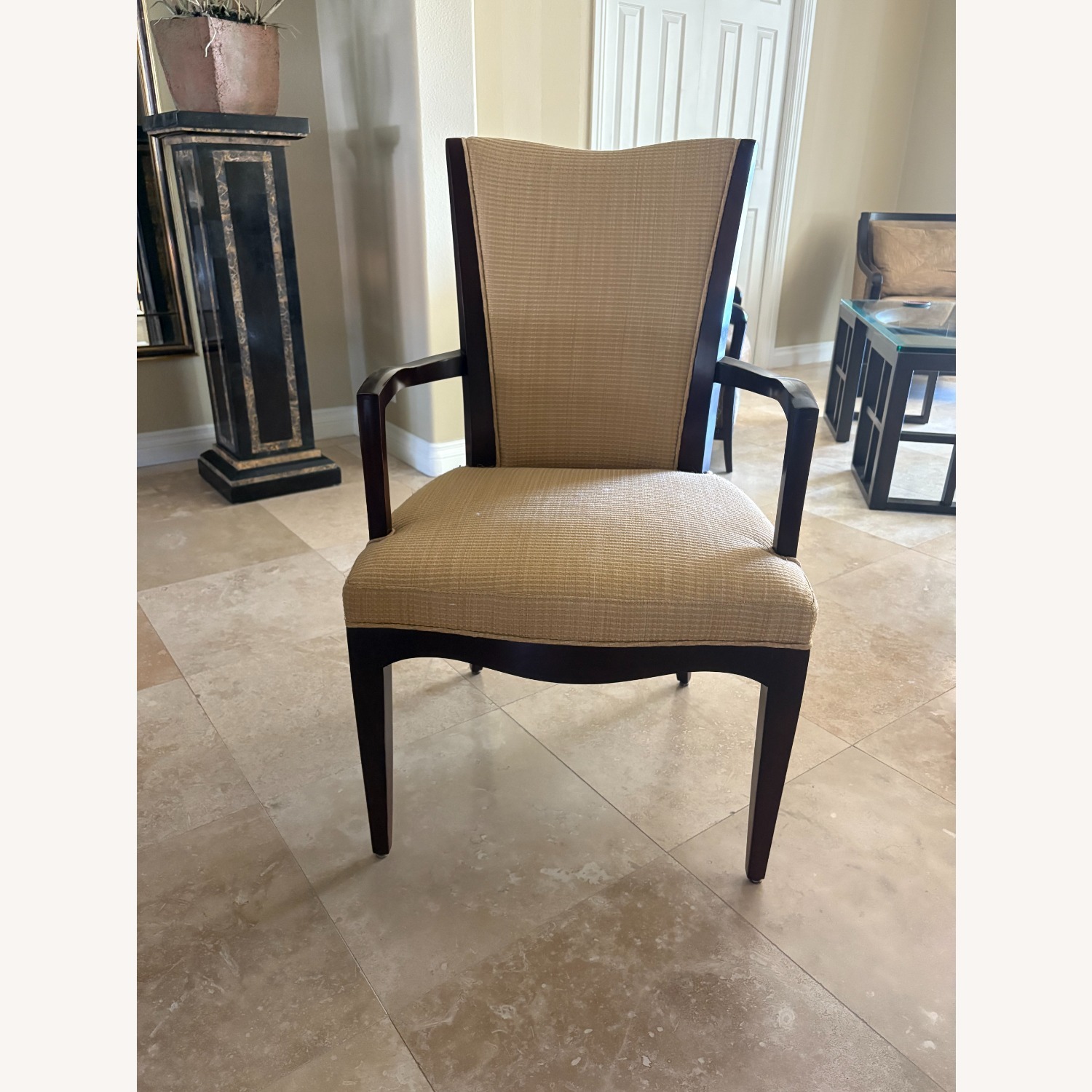 10 Gold Barbara Barry Dining Chairs - image-1