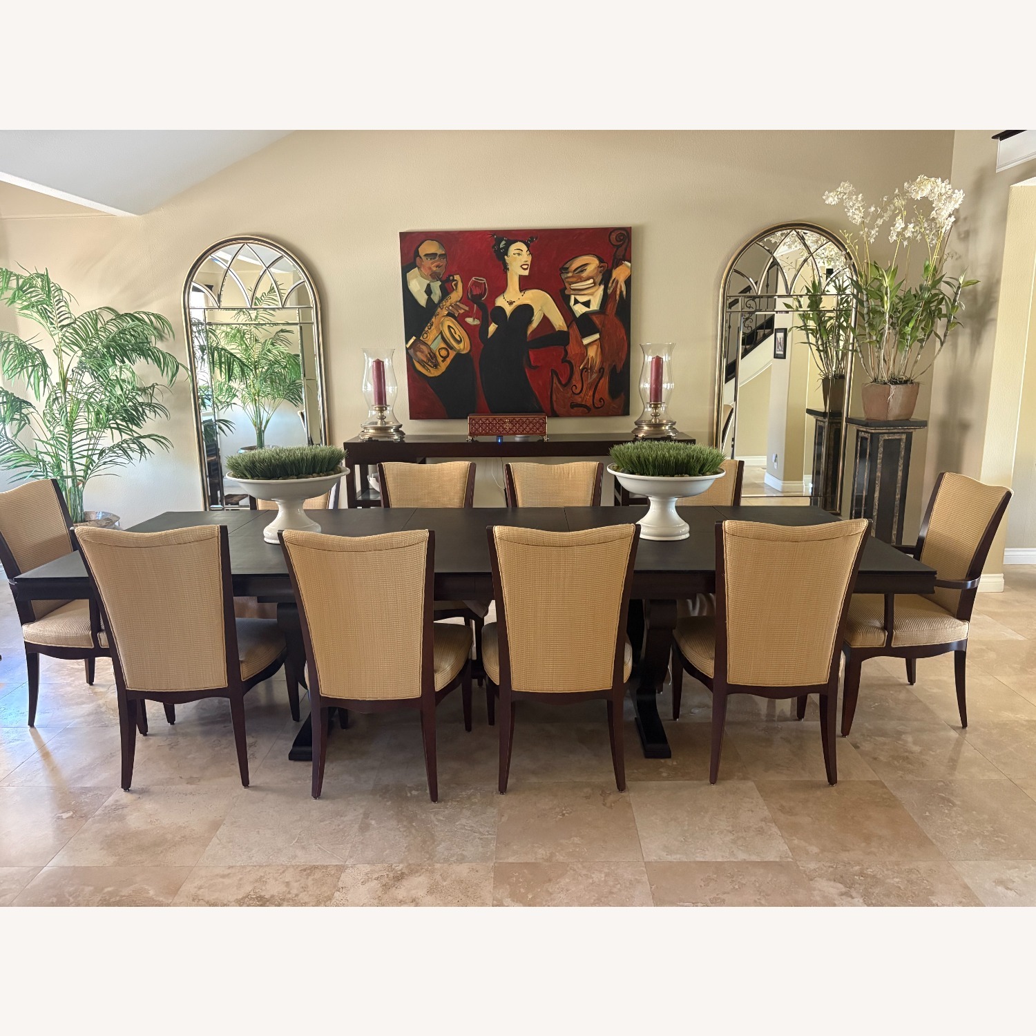 10 Gold Barbara Barry Dining Chairs - image-10