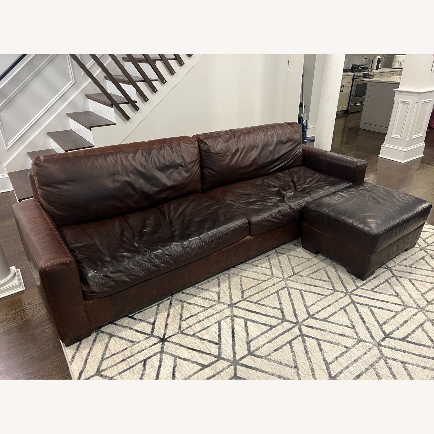 Restoration Hardware Maxwell Long Sofa + Ottoman - image-6