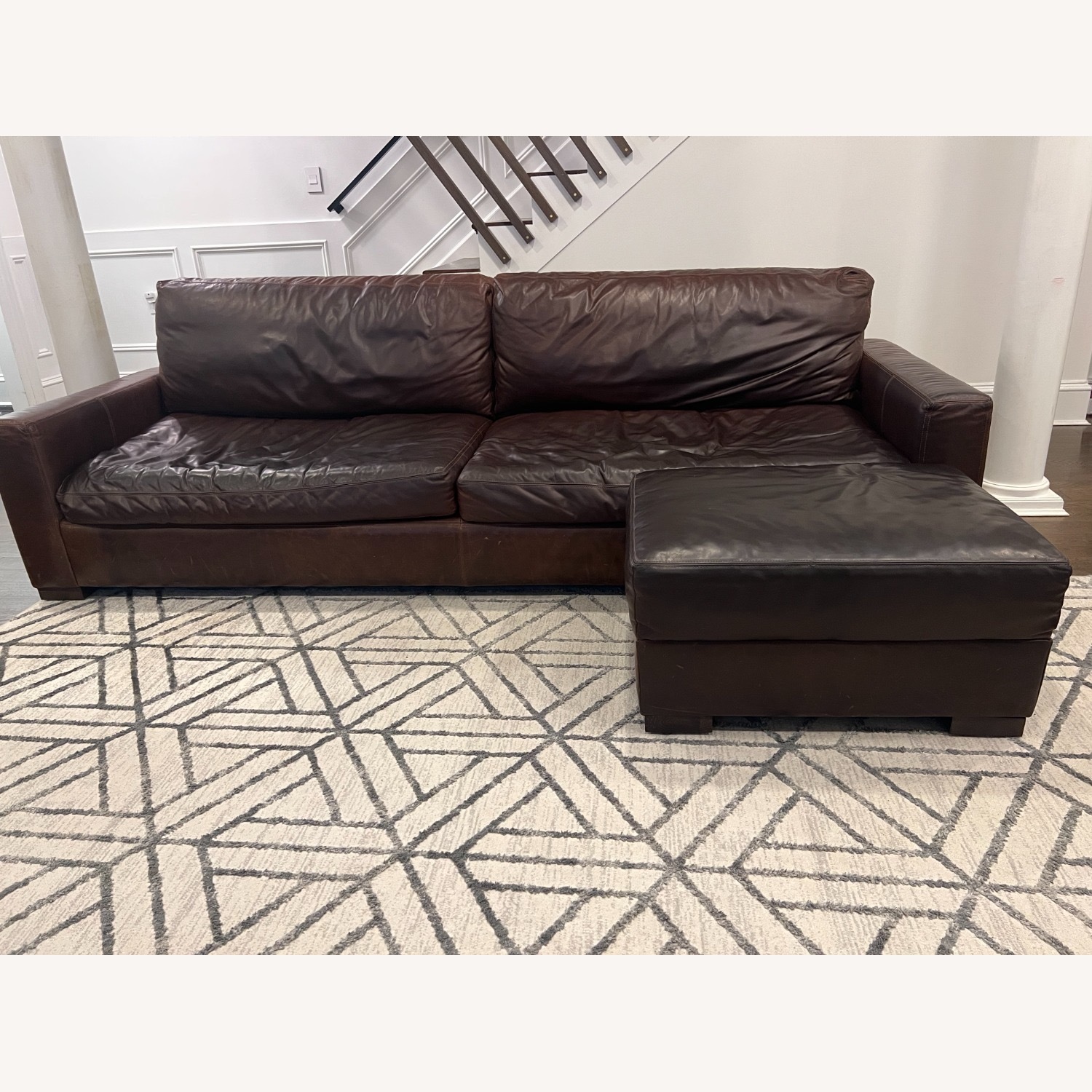 Restoration Hardware Maxwell Long Sofa + Ottoman - image-1